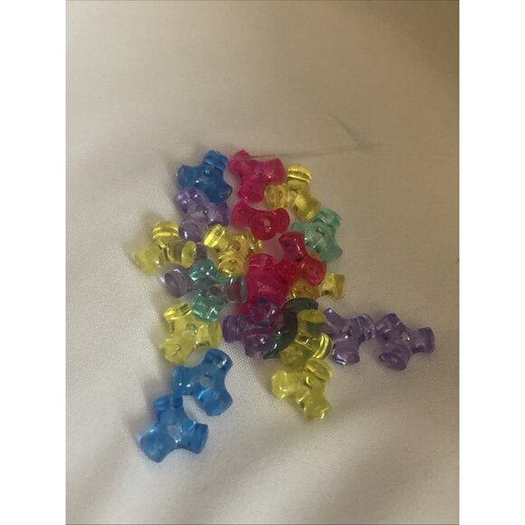 100pcs Transparent Acrylic Tri Bead Spacers Bracelet Making Beading Crafts Color - Picture 2 of 6